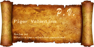 Piger Valentina névjegykártya